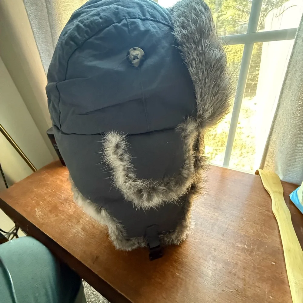 Mad Bomber  Hat Large Trapper Fake  Fur Lined Snap Button Pilot Cap - Picture 5 of 13